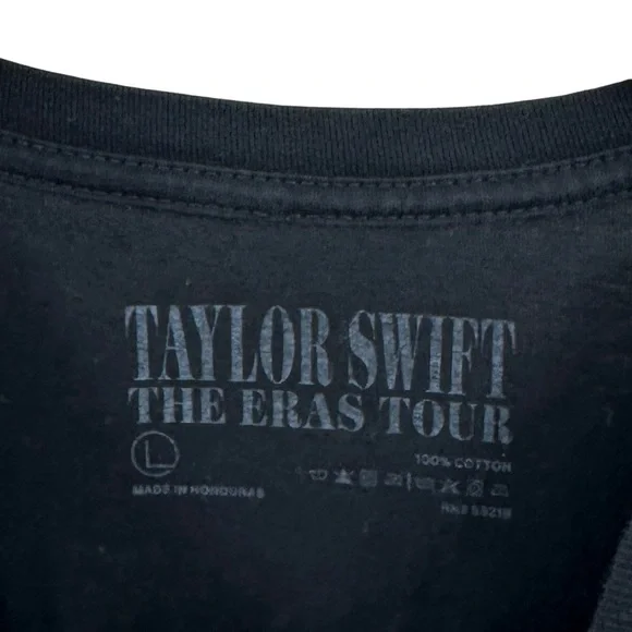TAYLOR SWIFT The Eras Tour US Dates T-Shirt Black - Picture 5 of 5